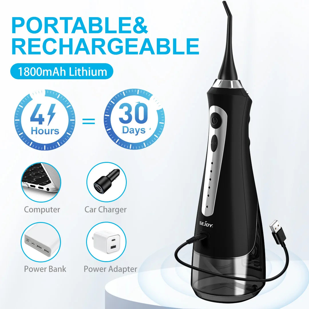 SEJOY Water Flosser Irrigator Dental Teeth Whitening strips Portable