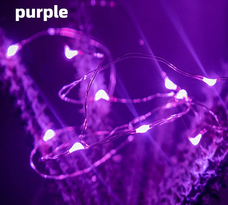 USB Led Fairy Lights Copper Wire String 1/2/3/5/10/20M 200LED