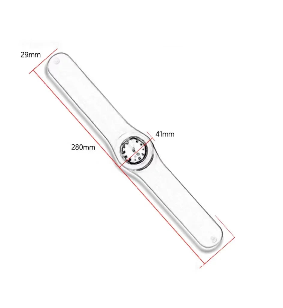 Adult Unisex Silicone Rubber Slap Wrist Pop Watch for Men or Women