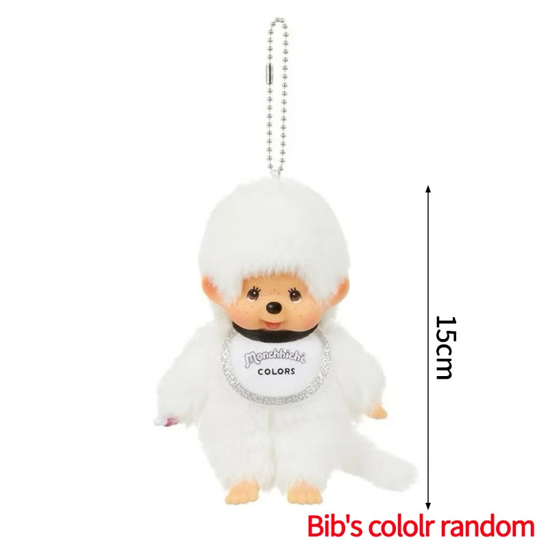 Monchhichi Keychain Kawaii Keychains for Bags Monchhichi Doll Hanging Pendants Children's Day Birthday Gift 몬치치