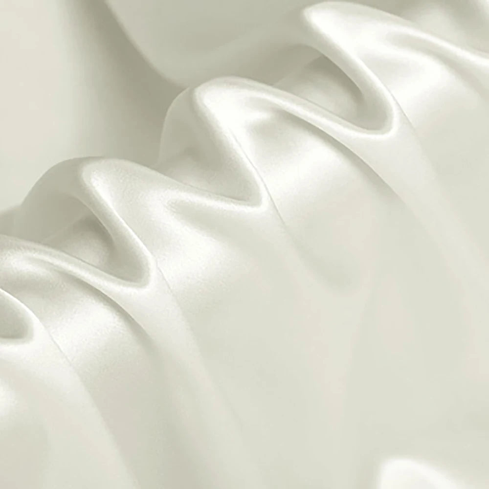 CISULI Pure Silk Stretch Satin Fabric,16momme,Width 140cm,Silk Lycra,Shirt and Dress Cloth Material