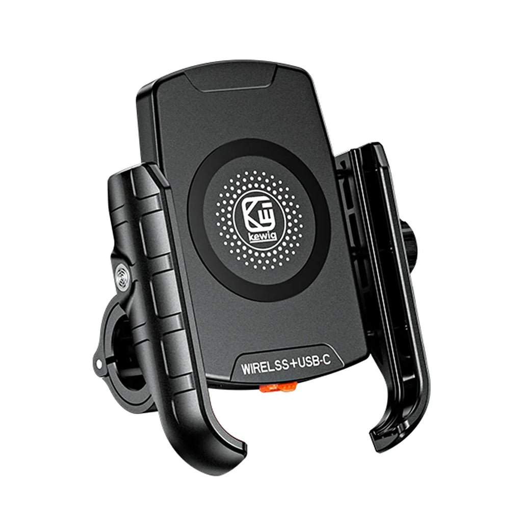 Motorcycle Phone Holder Wireless Charger Moto Motorbike Mirror Mobile Stand Support USB-C Fast Wireless Charging Cellphone Mount