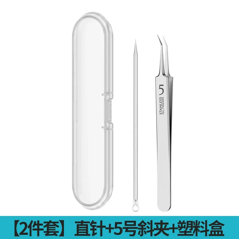 Acne Needle Blackhead Clip Remover Extraction Pore Black Head Clean Face Skin Care Cleansing Needle Blemish Removal Tool