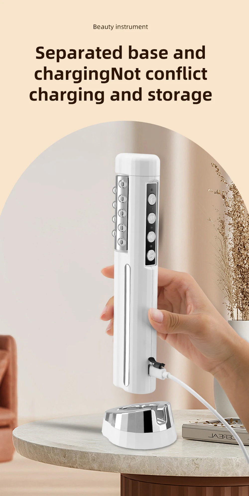 New Arrival 3D Electric 360 Rotation Roller Face Lifting Machine Heating Roller EMS Facial Vibrator Body Massager Skin Care Tool