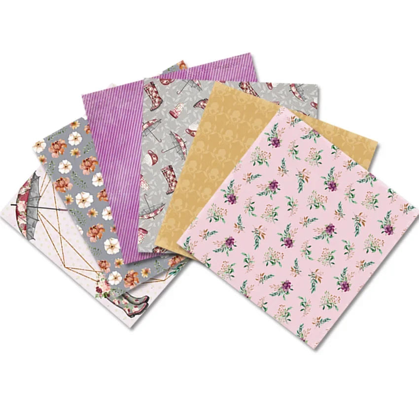 6x6 Scrapbooking Paper Pad  6/12 Sheets Floral Pattern Decorative Paper For Journaling Collage DIY Crafts