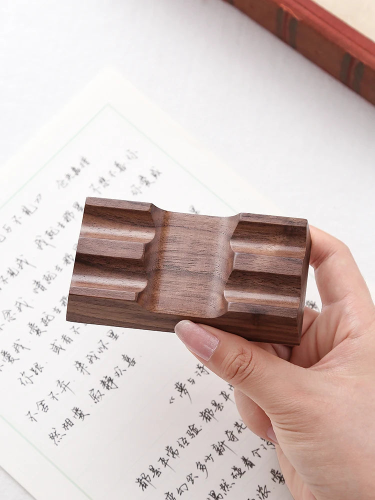 Walnut Wood Pen Holder Stand Desk Organizer Office Supply for Dip Pen Fountain Pen Rest Desk Accessories Office School Supplies
