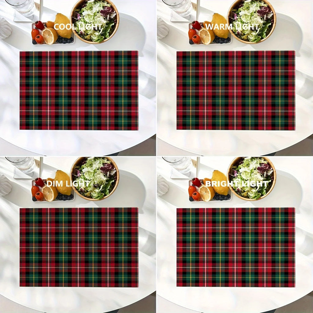 Christmas Plaid Linen Table Mats