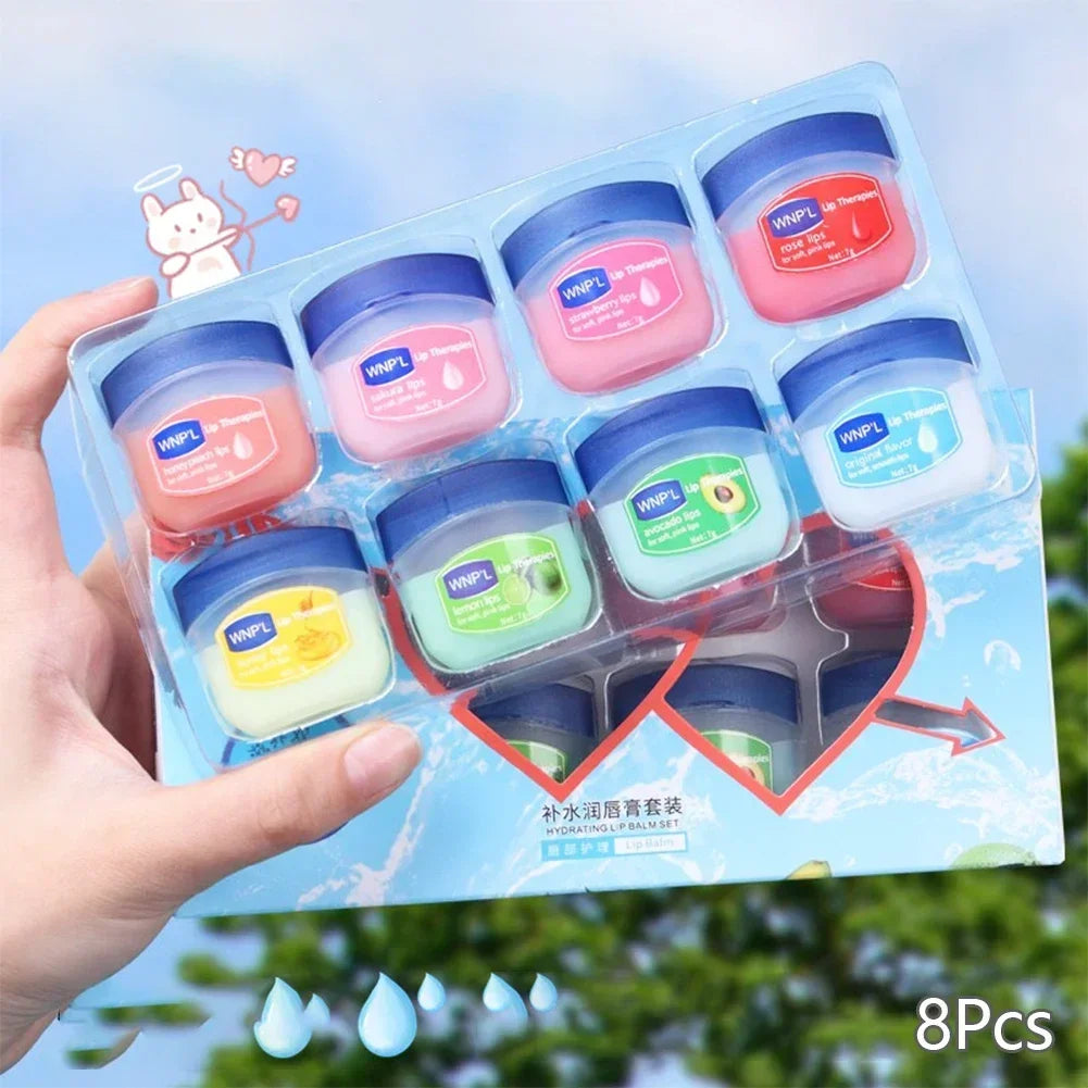 4/6/8pcs Moisturizing Lip Balm Sets Lipstick Makeup Natural Plant Base Moisturizer Lip Balm Anti-Cracking Lips Skin Care