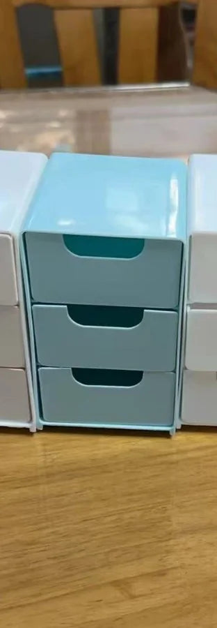For Desk Perfect for Office Supplies Jewelry Cosmetics Storage Desk Organizer Mini Chic 3-Tier Drawer Organizer