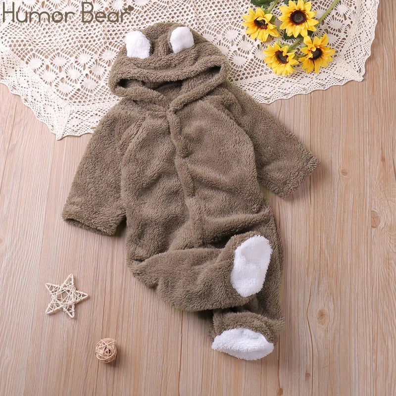 Humor Bear Autumn Cartoon Style Winter Long Sleeve Baby