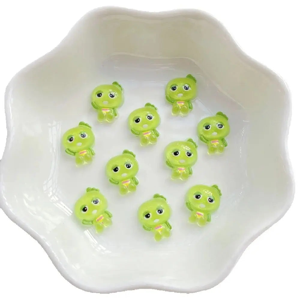 50Pcs Mixed Nail Art Resin mini Cartoon Green Frog Charms Rhinestones DIY Craft For Nail 3D Decorations Jewelry