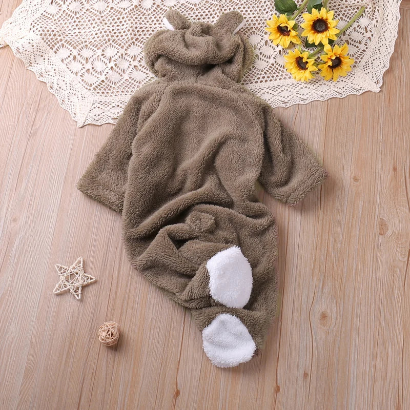Humor Bear Autumn Cartoon Style Winter Long Sleeve Baby