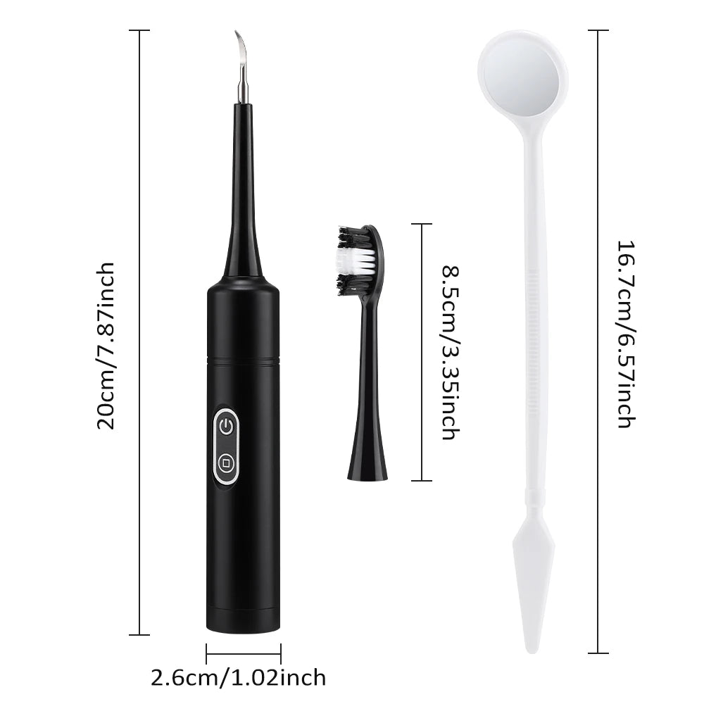 Electric Dental Scaler with Teeth Brush Head Calculus Tartar