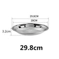 Thick Stainless Steel Plate round Large Disc Flat Bottom Shallow tray Extra Large Fish Head fruite meat Plate Restaurant Hotel