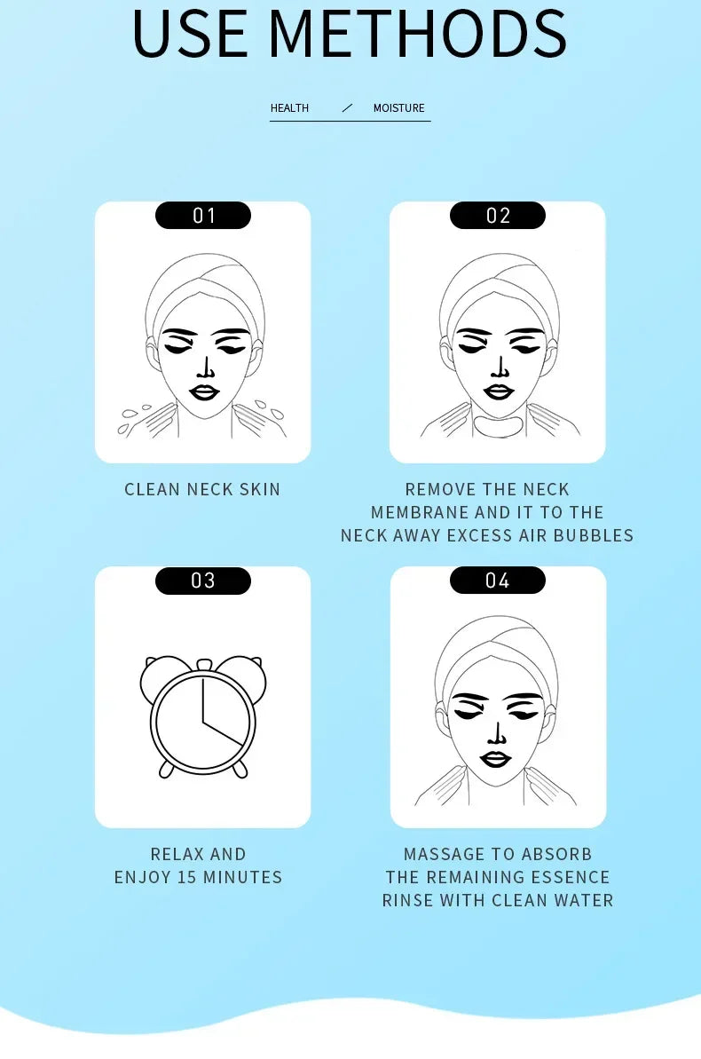 SADOER Hyaluronic Acid Neck Mask Collagen Firming Neck Masks Nourishing Brightening Beauty Moisturizing Necks Skin Care