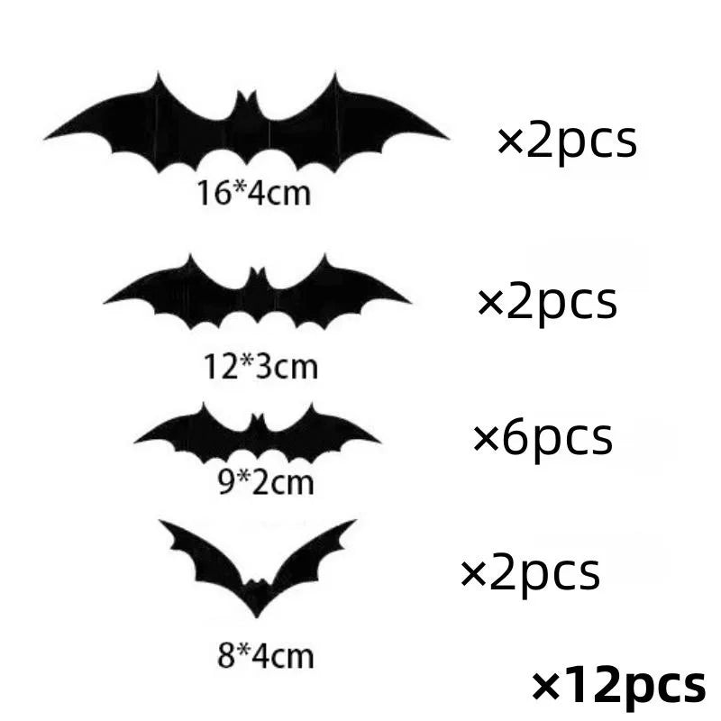 Halloween Decoration 3d Bat Wall Stickers Decoration Furniture Windows