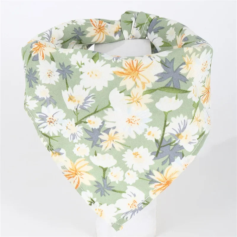 Pet Saliva Towel Pet Dog Saliva Bib Bib Cat Bib Scarf Printed Triangle Scarf