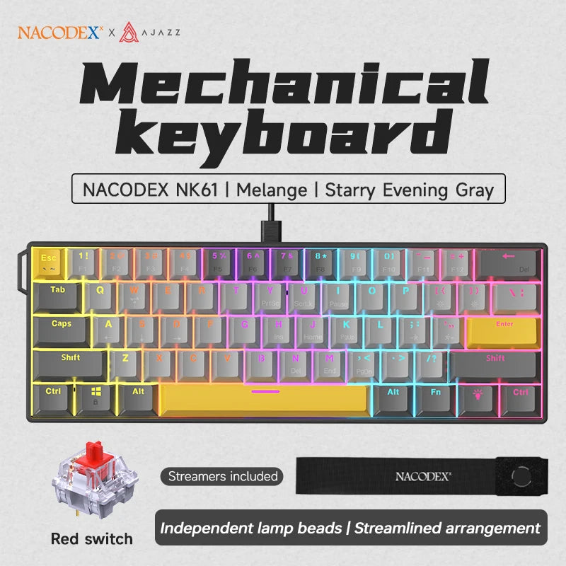 AJAZZ NK61 Wired Mechanical Gaming Keyboard