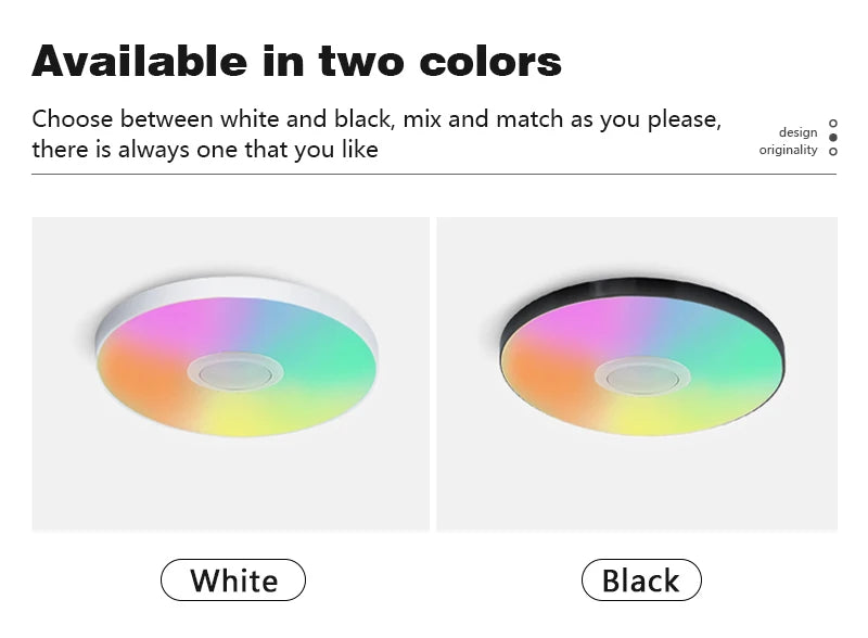 Tuya Smart Audio Ceiling Light APP Remote Control RGB Ambient Lamp Living Room Bedroom Home Decor LED Music Ceiling Lights