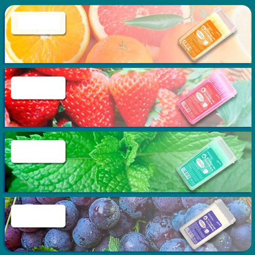 100pcs Flavored Toothpicks 2-Tip Teeth Cleaning with Soft Bristles for Stain Remover Mouth Care Hotel Restaurant Camping Supplie