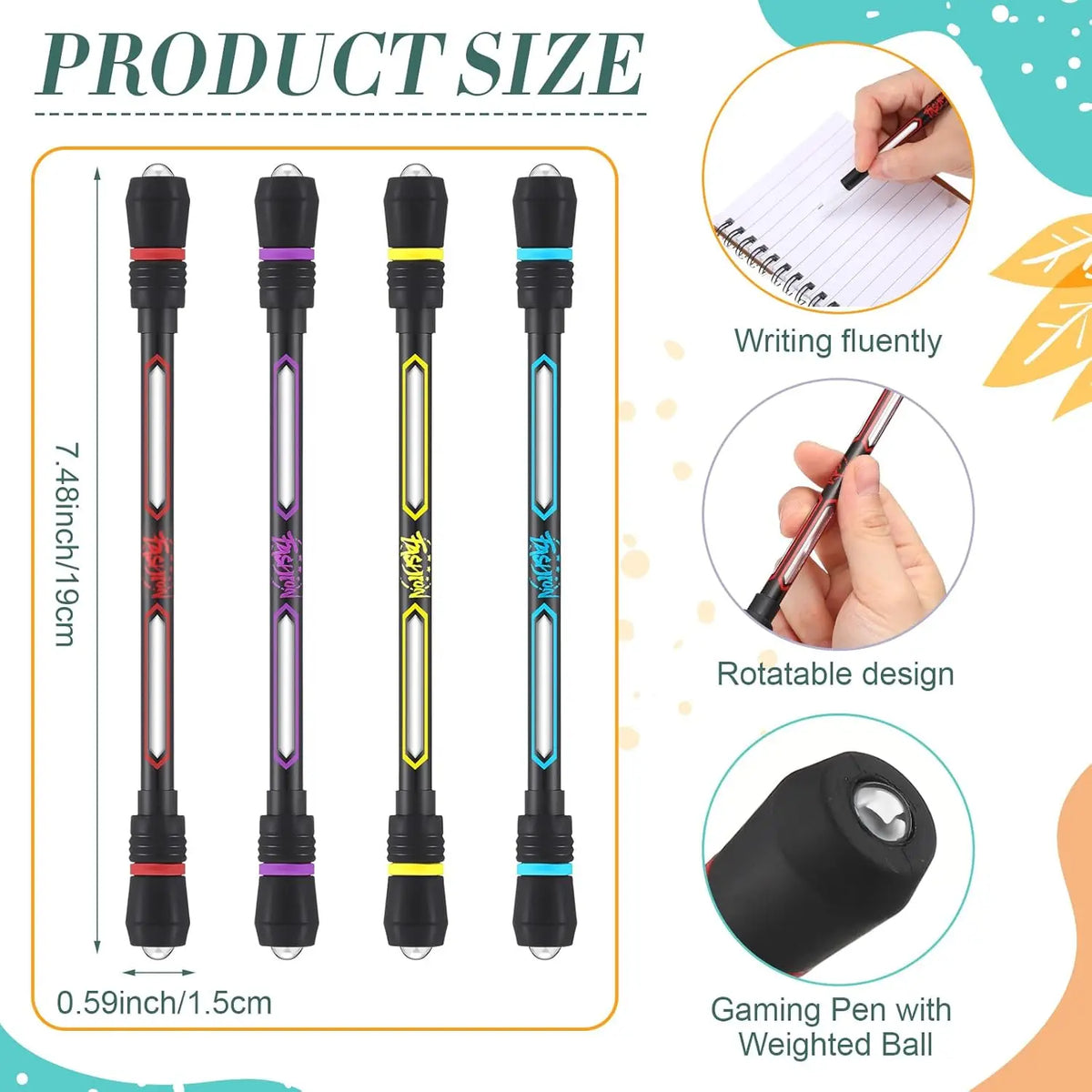 Spinning Pen Rolling Finger Rotating Pen Gaming Trick Stress