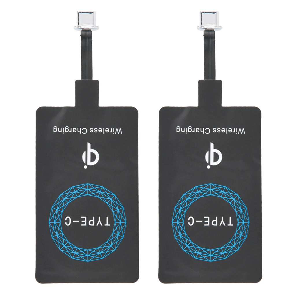 2PCS Type C  Wireless Charger Self Adhesive Sticker Charging Receiver for Mobile Phone