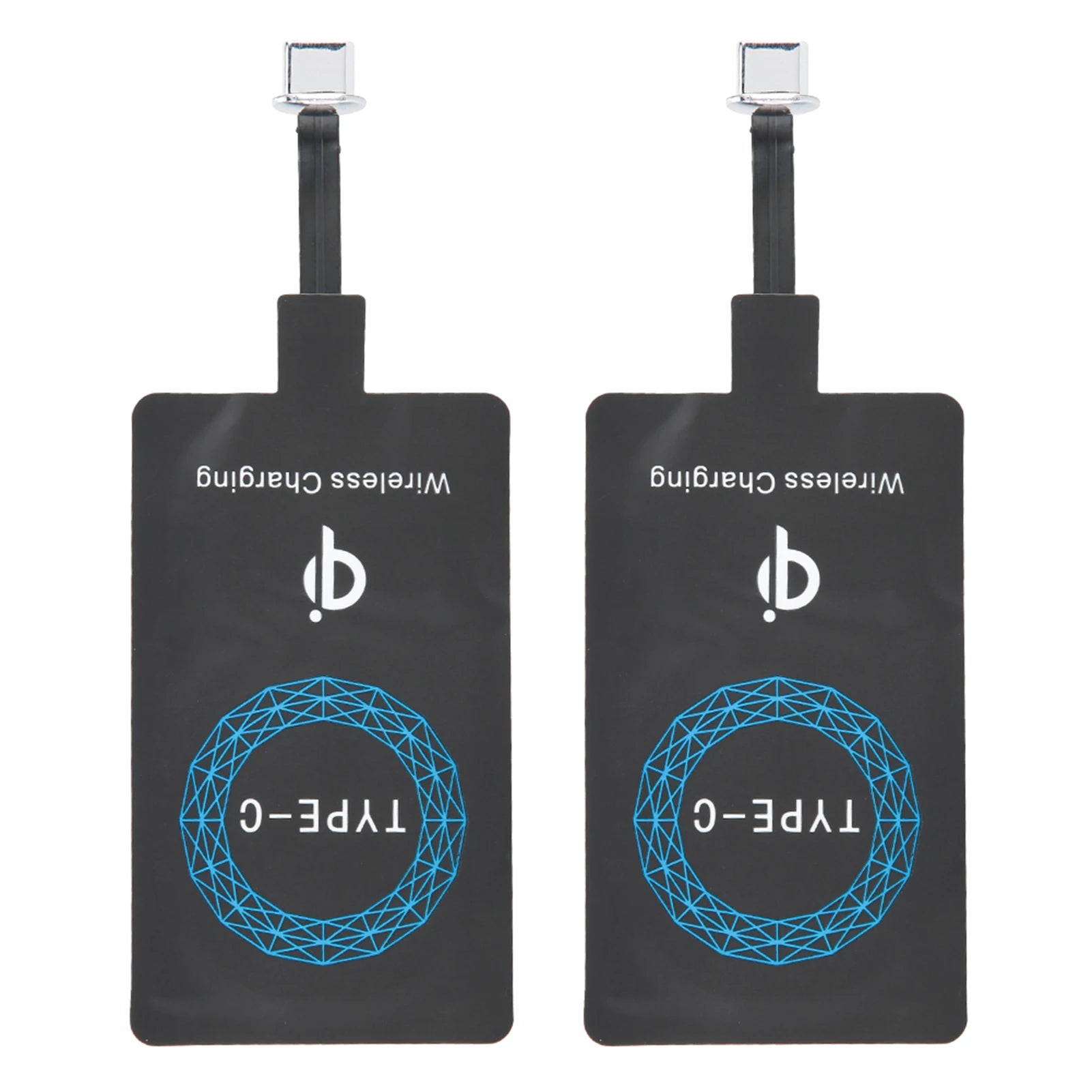 2PCS Type C  Wireless Charger Self Adhesive Sticker Charging Receiver for Mobile Phone