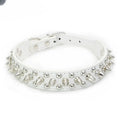 Adjustable Leather Pet Dog collar Neck Strap Supplies PU