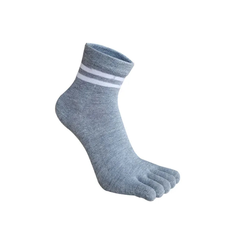 Cute Short Toe Socks Women Girl Cotton Striped Cat Love Fashion Sweat-Absorbing Anti-Bacterial Breathable Warm Five Finger Socks