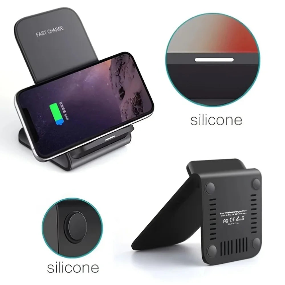Wireless Charger Fast support for Samsung S24 S23 S22 21 Ultra Quick Charging Stand For iPhone17 16 15 14 13 12Pro Max Xiaomi 14