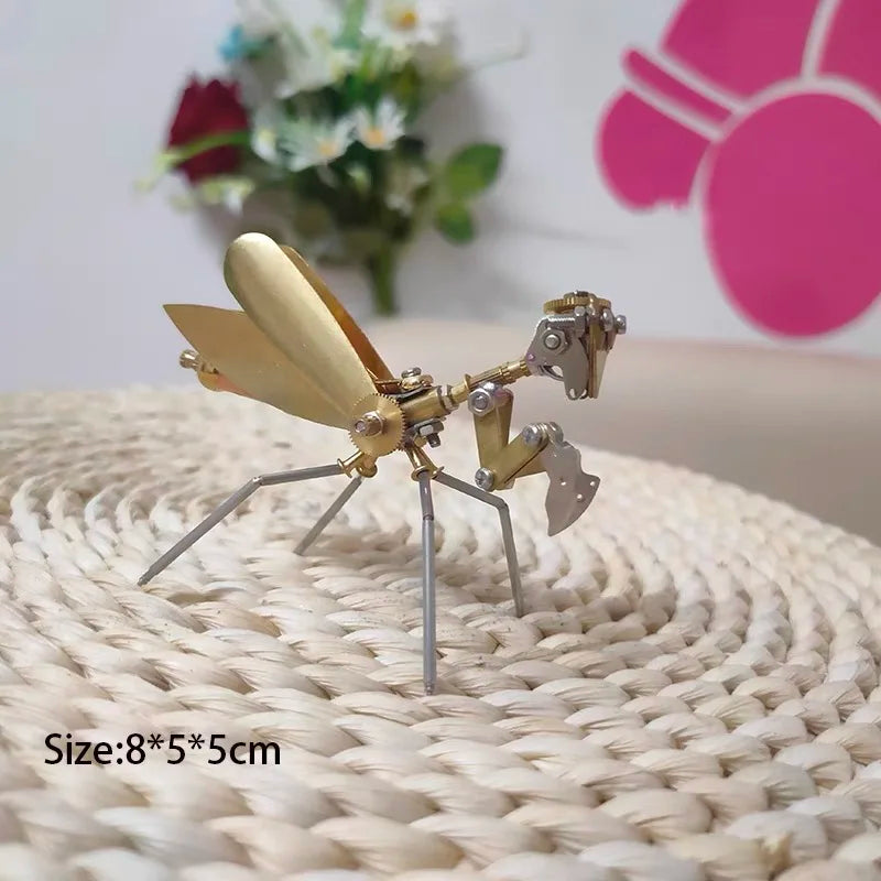 Steampunk mechanical insect big pocket insect model handmade metal creative crafts ornament personalized gift