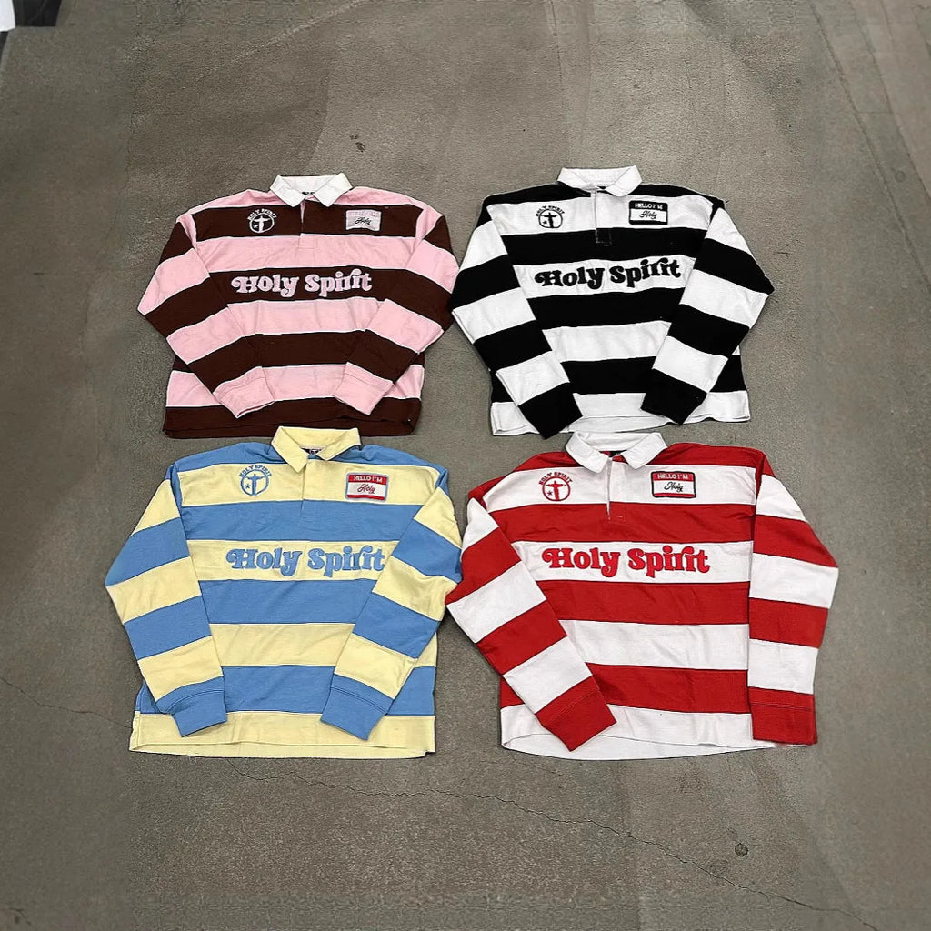 Street style letter embroidered long-sleeved men and women loose sweatshirt long-sleeved American retro casual top
