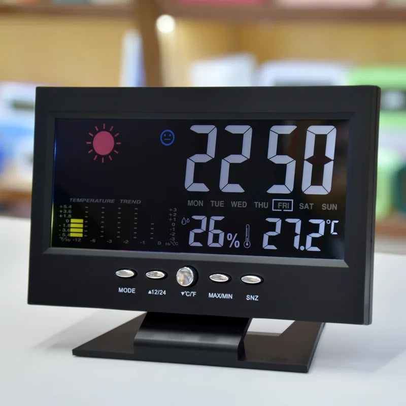 Color Screen Electronic Clock With Weather Forecast