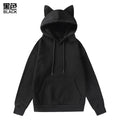 2024 New Winter Men's Hoodie Sweater Pullover South Korea Fashion Men's Cat Ears Cute Japanese Top Personality Sweatshirt Women