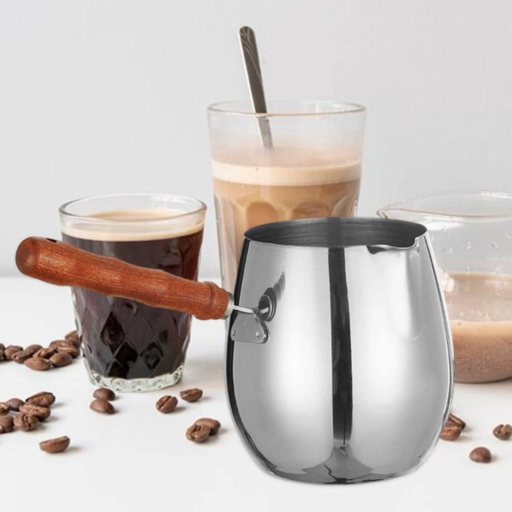 Turkish Coffee Pot Stainless Steel Coffee Maker with Long Handle Long Handle Coffee Moka Pot Kitchen Tools