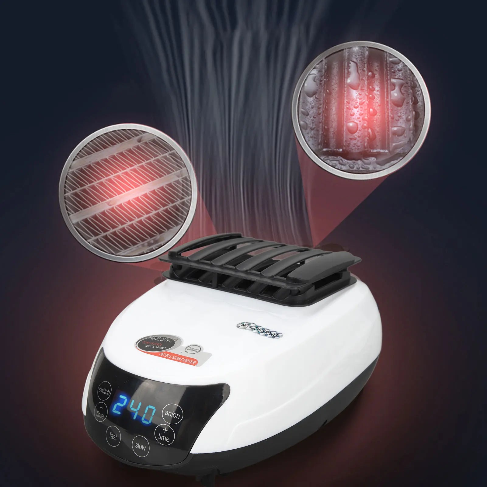Clothes Dryer White Clothes Dryer Machine Six Buttons Host US 110V Timing Silent  with Remote Control for Home