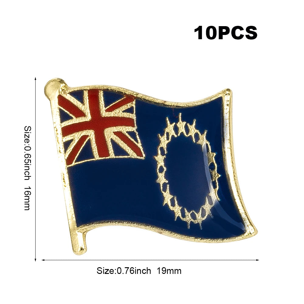 10pcs a lot   Flag Laple Pin Badge Brooch Cambodia Canada Czech Rep. Zimbabwe Kuwait Croatia Kenya Kazakhstan Haiti