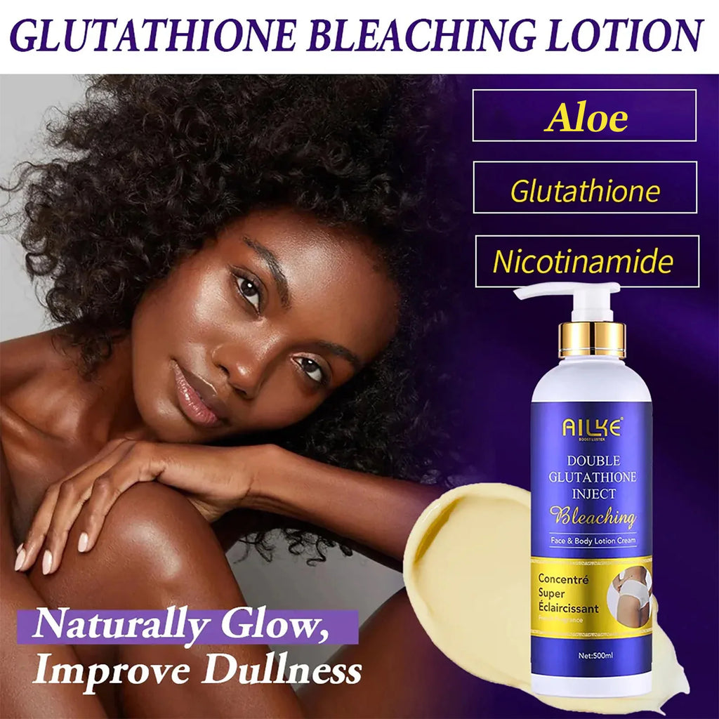 AILKE Whitening Skin Care Set, Lightening, With Double Glutathione, Reduce Black, Dark and White Spots, For All Skin Types