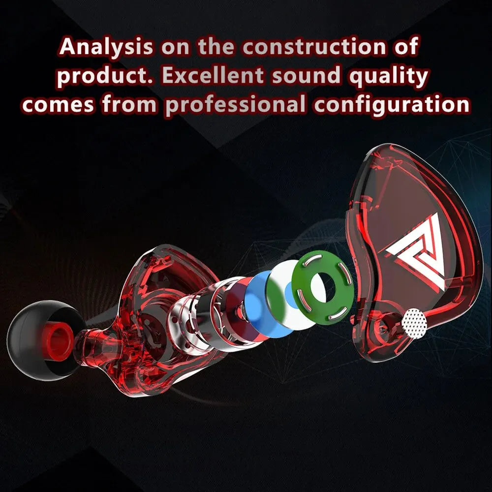 Original QKZ AK6 Headphones in Ear 6 Dynamic Driver