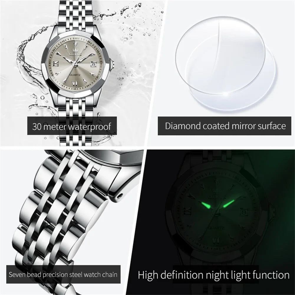 OLEVS Elegant Fashion Ladies Watches 9998 Original Quartz Women's