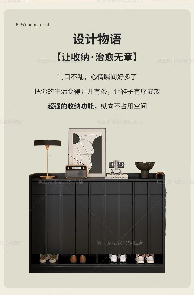 Living Room Storage Shoe Cabinet Hallway Entrance Wooden Modern Shoe Cabinet Black White Zapatero Organizador Furniture Home