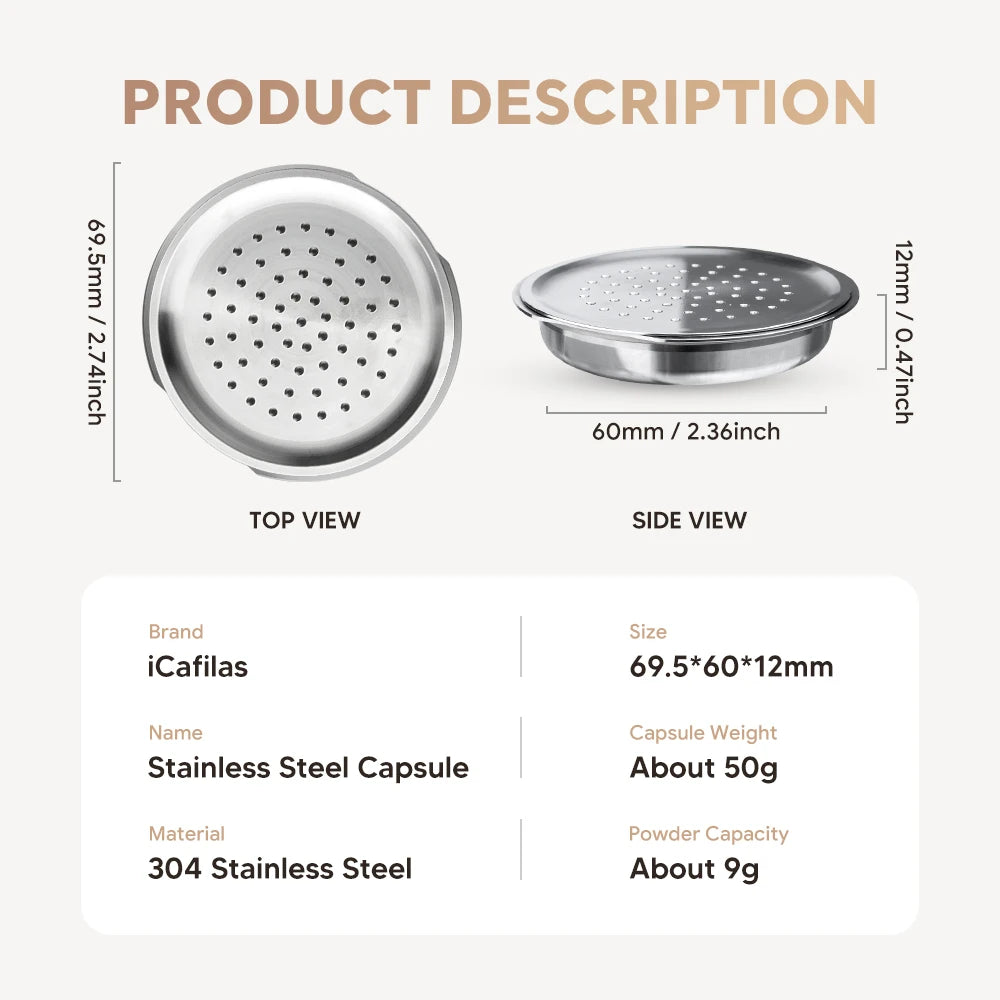 for Senseo Coffee Capsule Stainless Steel Coffee Filter Pod Reusable Coffee Maker Filter Espresso Crema Maker