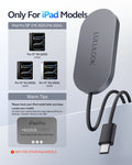 LULULOOK Magnetic Wireless Charger for iPad Pro/Air, 35W Aluminum Alloy Fast Charing with 6.5ft USB-C Cable Smart ipad Charger