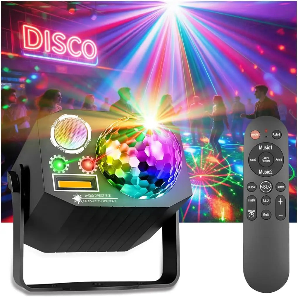 Sound-Activated DJ Disco Ball Stage Light