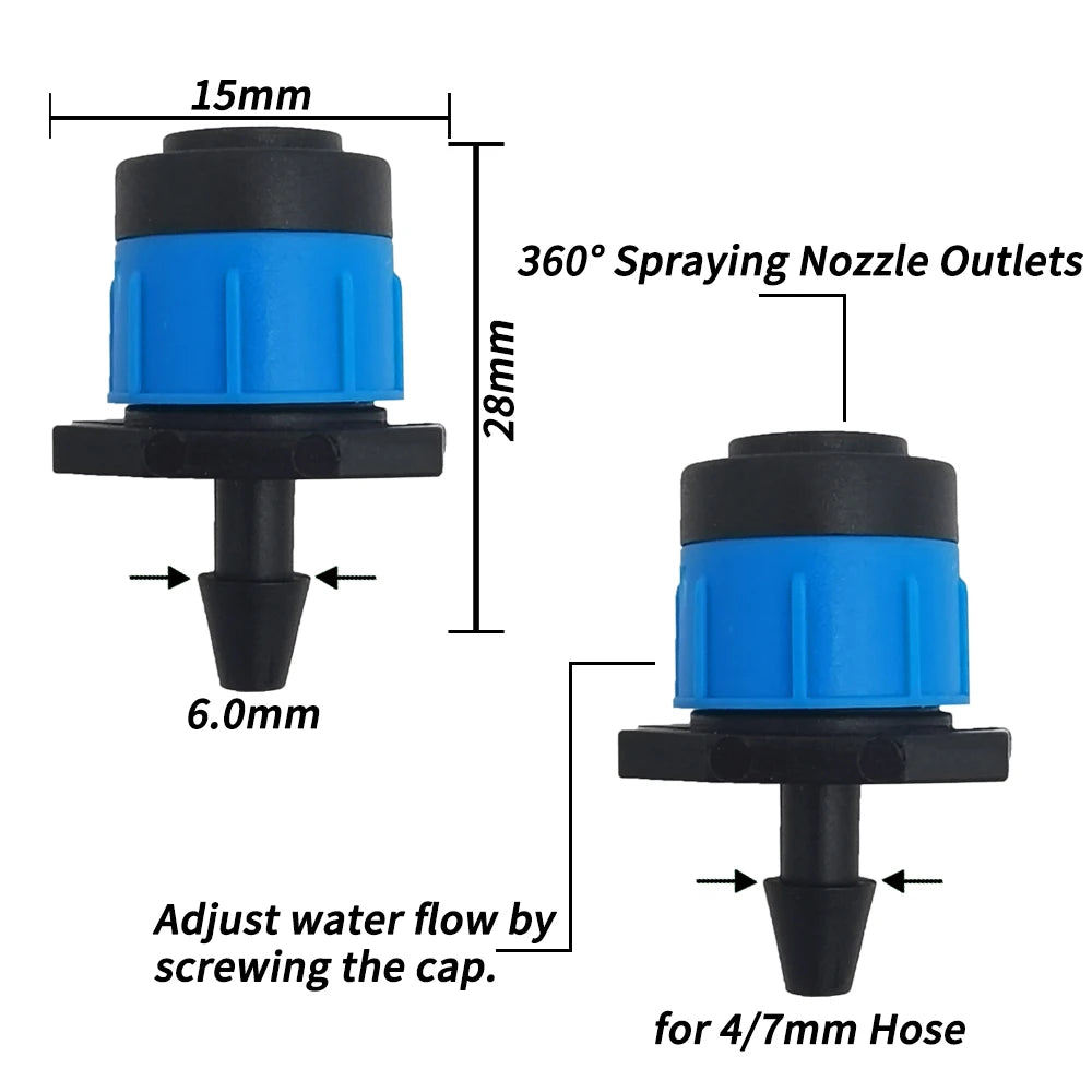 Adjustable All-round Scattering Sprinklers Spraying 360 Degrees Watering Dripper