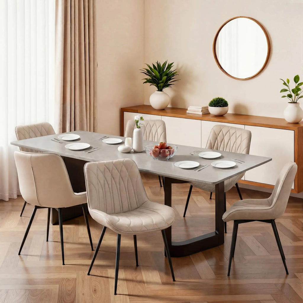 Modern Faux Leather Dining Chairs Set of 2 Upholstered