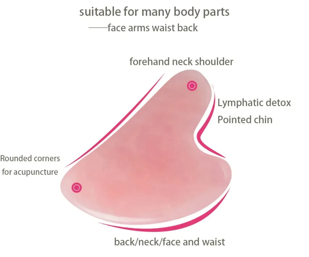 Natural Jade Facial Gua Sha Board Smooth Surface Portable