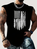 Men's Summer Fashion Casual Sports Loose American Flag Print