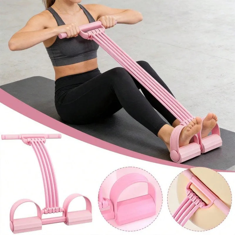 Home Workout Foot Pedal Resistance Bands with Handle