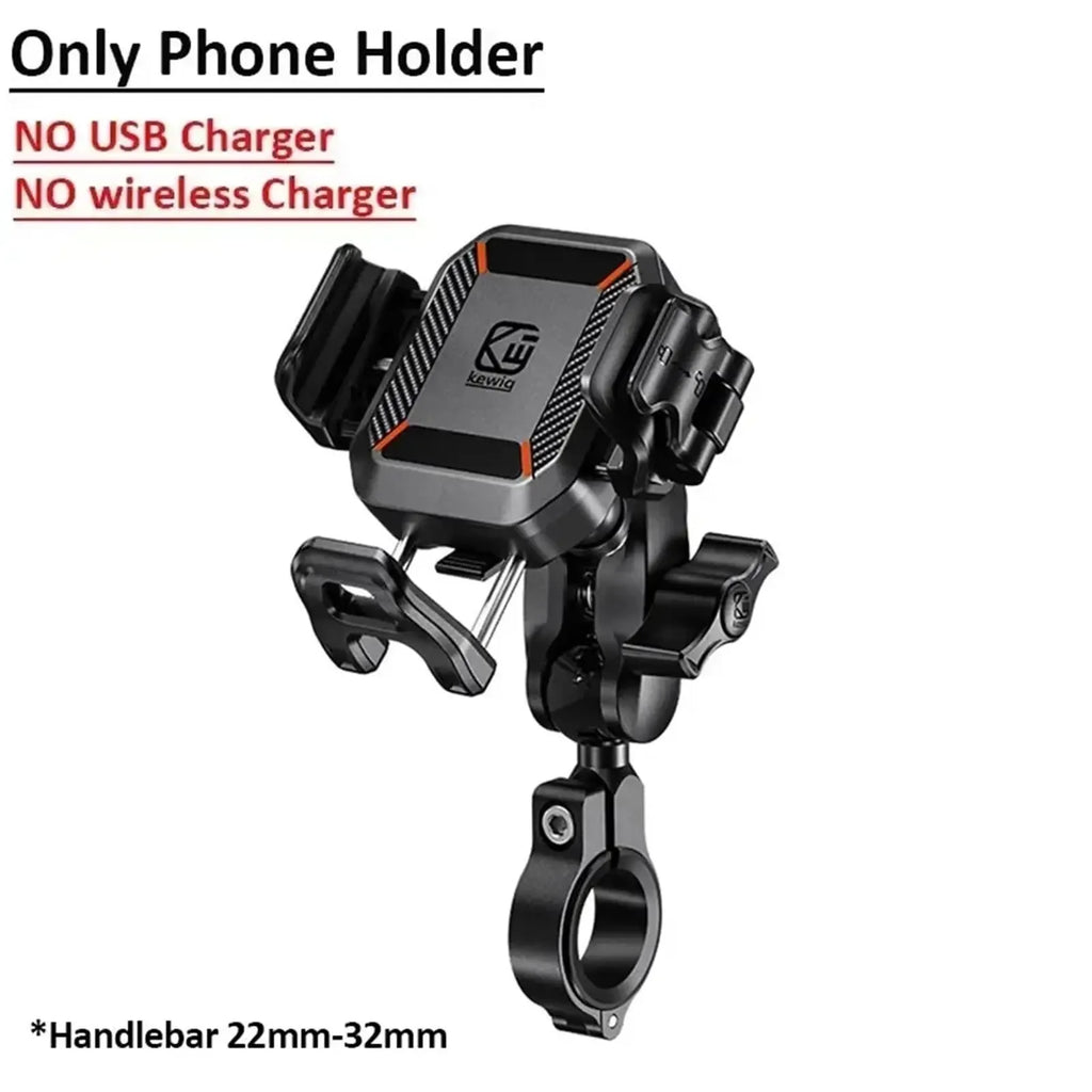 Motorcycle Phone Holder Mount 15W Wireless Charger and 36W USB C Fast Charging Port, Motorcycle Bicycle Phone Holder